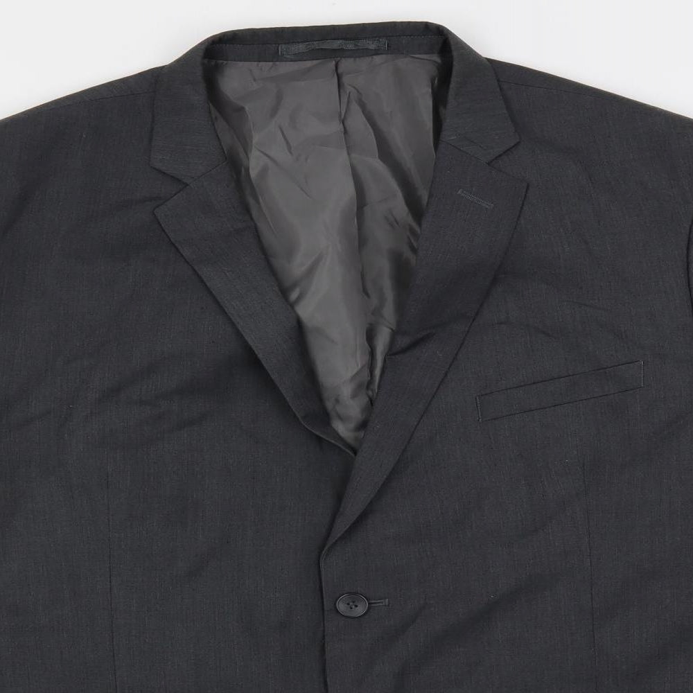 Goodsouls Mens Grey Polyester Jacket Suit Jacket Size 46 Regular