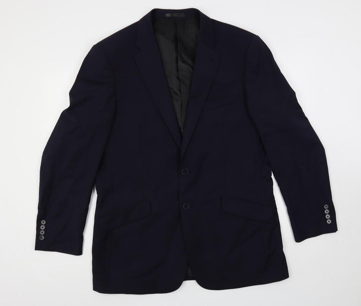 Brook Taverner Mens Blue Polyester Jacket Suit Jacket Size 42 Regular