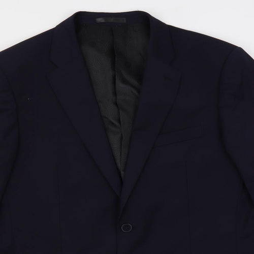 Brook Taverner Mens Blue Polyester Jacket Suit Jacket Size 42 Regular
