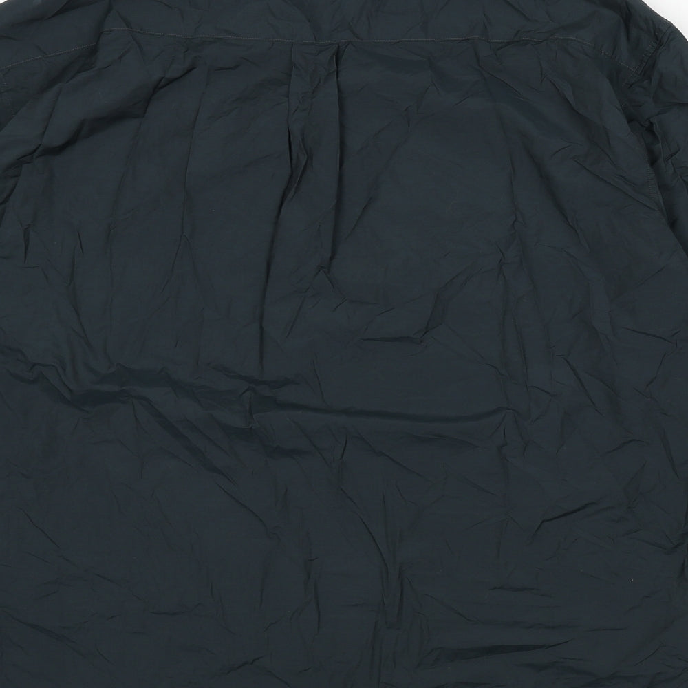Uniqlo Mens Black Cotton Button-Up Size M Collared Button