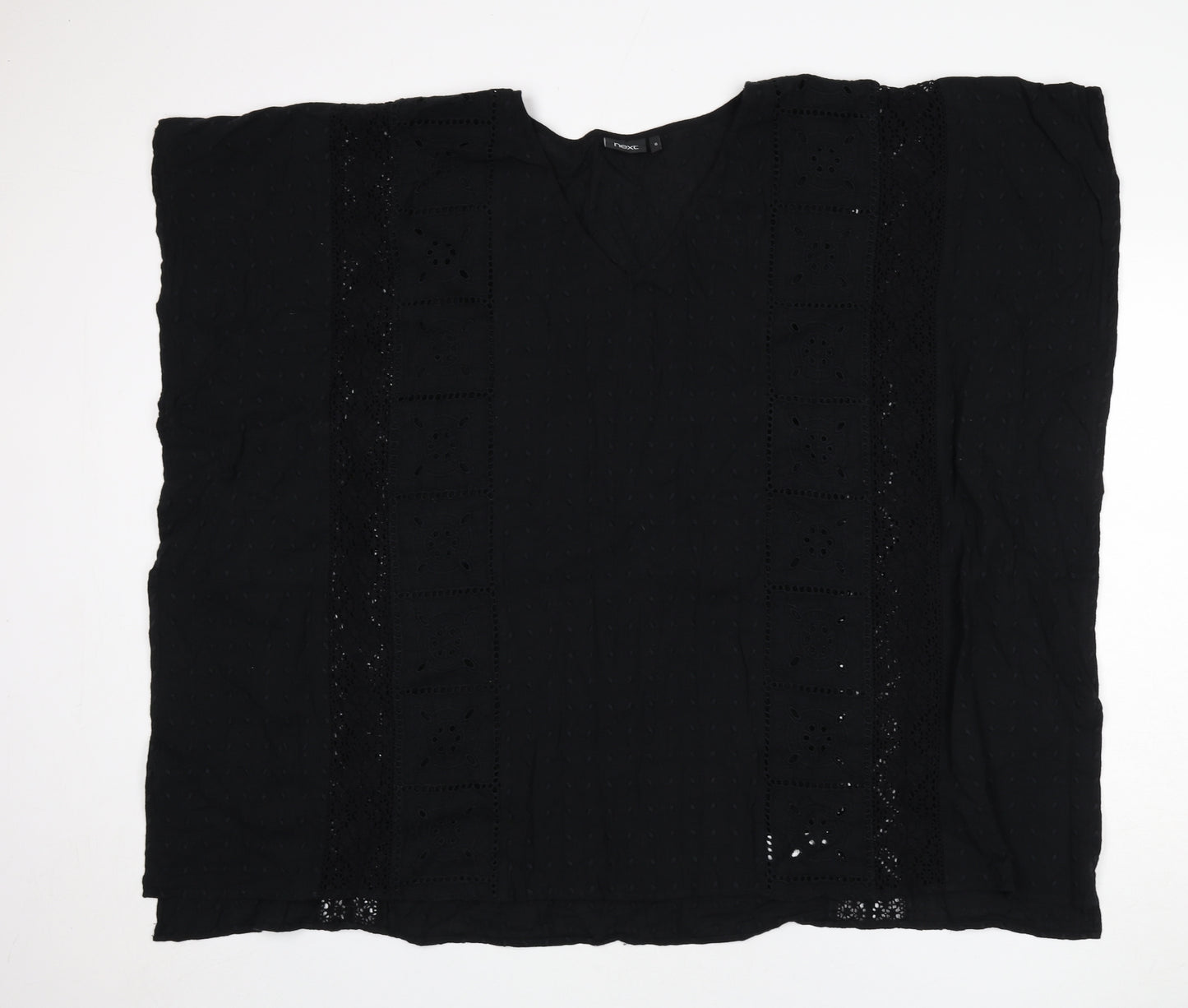 NEXT Womens Black Geometric Cotton Cover Up Size 10