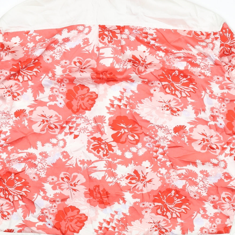 Marks and Spencer Womens Multicoloured Floral Polyester Basic Button-Up Size 12 Collared