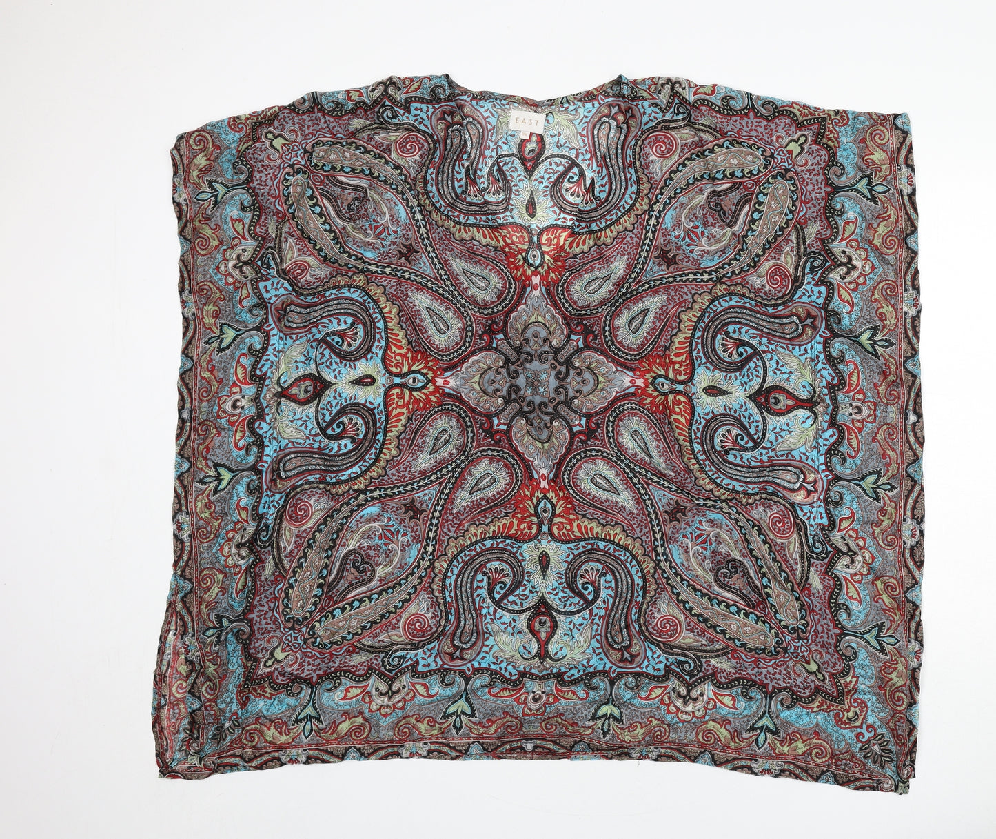 EAST Womens Multicoloured Geometric Silk Cover Up One Size - Paisley