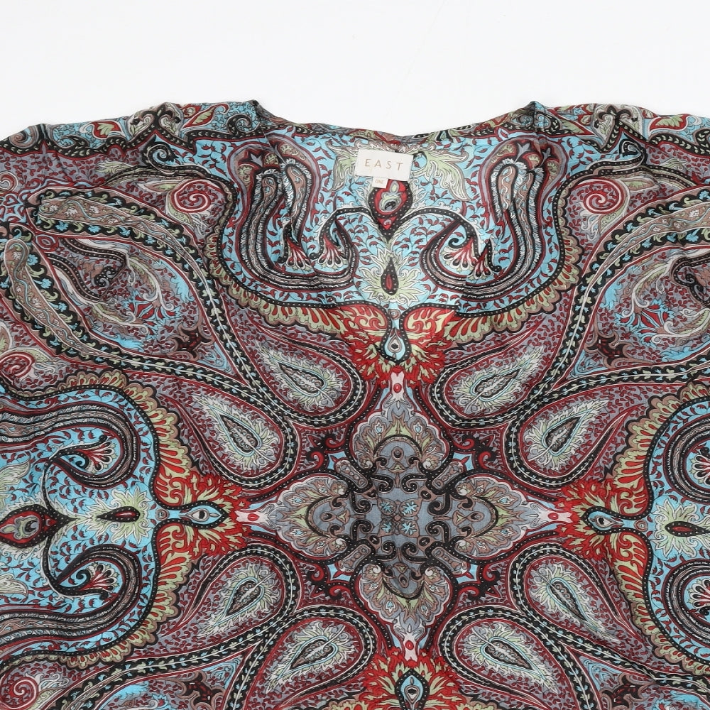 EAST Womens Multicoloured Geometric Silk Cover Up One Size - Paisley