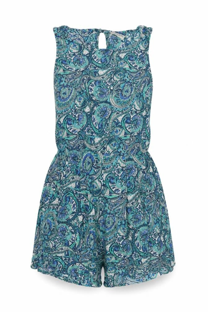 Brave Soul Womens Multicoloured Paisley Viscose Romper One-Piece Size S Zip