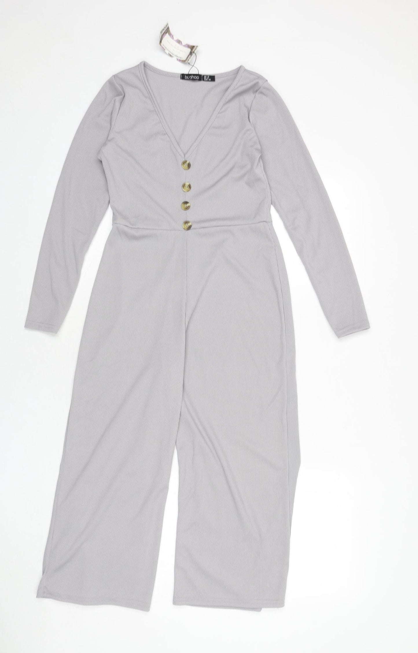 Boohoo Womens Green Polyester Jumpsuit One-Piece Size 10 L19 in Pullover