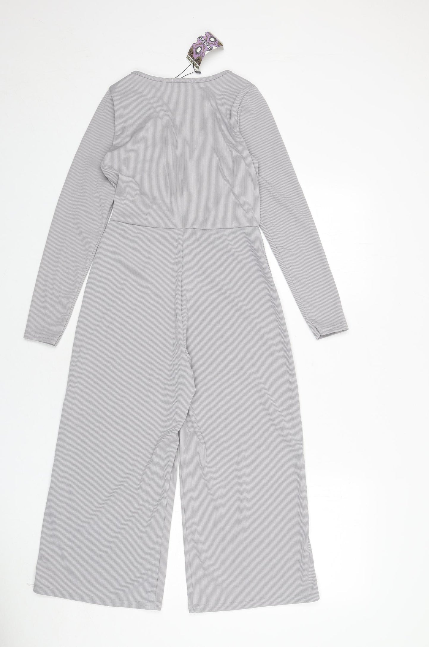 Boohoo Womens Green Polyester Jumpsuit One-Piece Size 10 L19 in Pullover