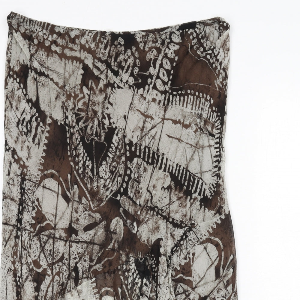 Klass Womens Multicoloured Geometric Polyester Trumpet Skirt Size 18