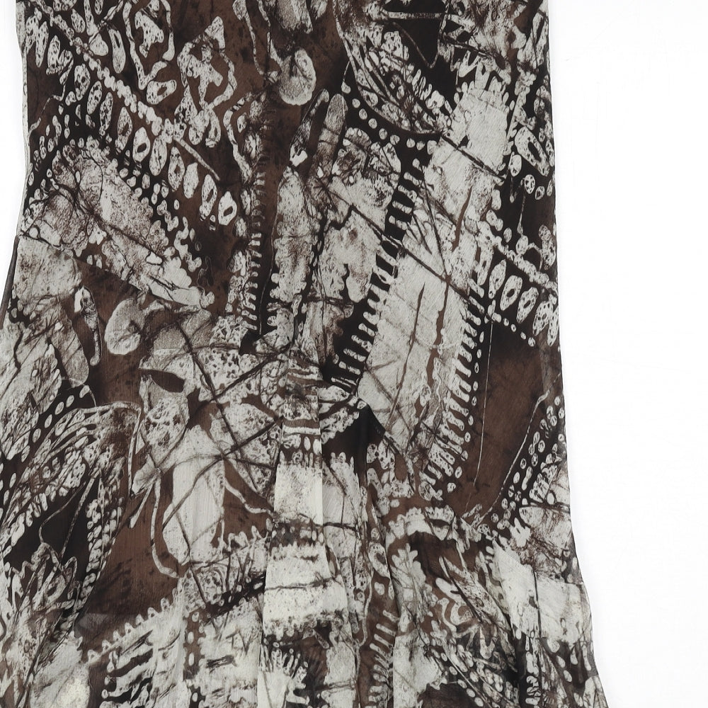 Klass Womens Multicoloured Geometric Polyester Trumpet Skirt Size 18