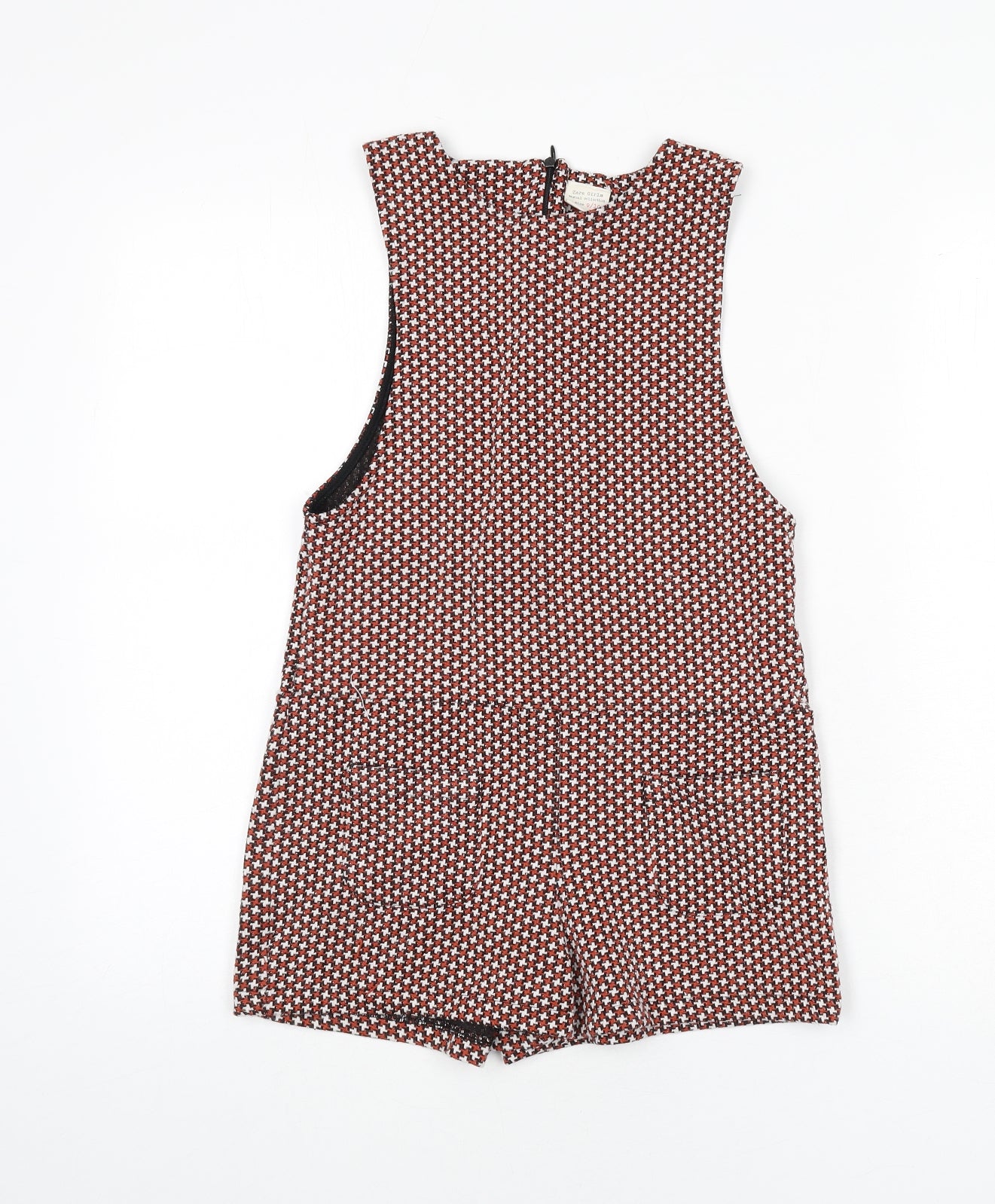 Zara Girls Multicoloured Geometric Polyester Romper Outfit/Set Size 9-10 Years Zip