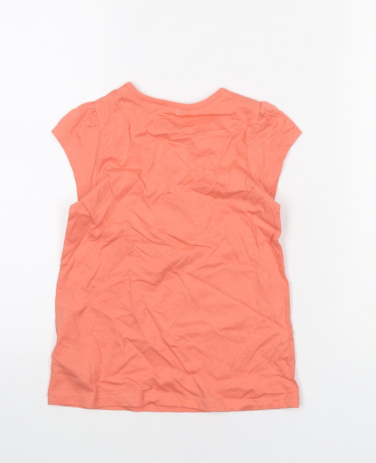 Indigo Girls Pink 100% Cotton Basic T-Shirt Size 7-8 Years Round Neck Button
