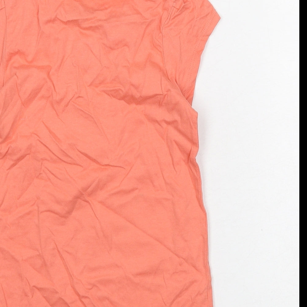 Indigo Girls Pink 100% Cotton Basic T-Shirt Size 7-8 Years Round Neck Button