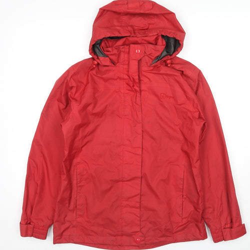 Hi Gear Womens Red Windbreaker Jacket Size 8 Zip - Technical