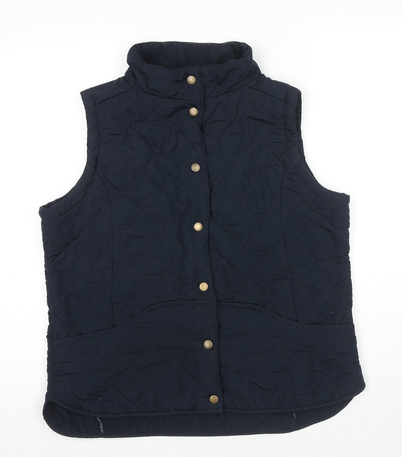 Cotton Traders Womens Blue Gilet Waistcoat Size 14 Zip