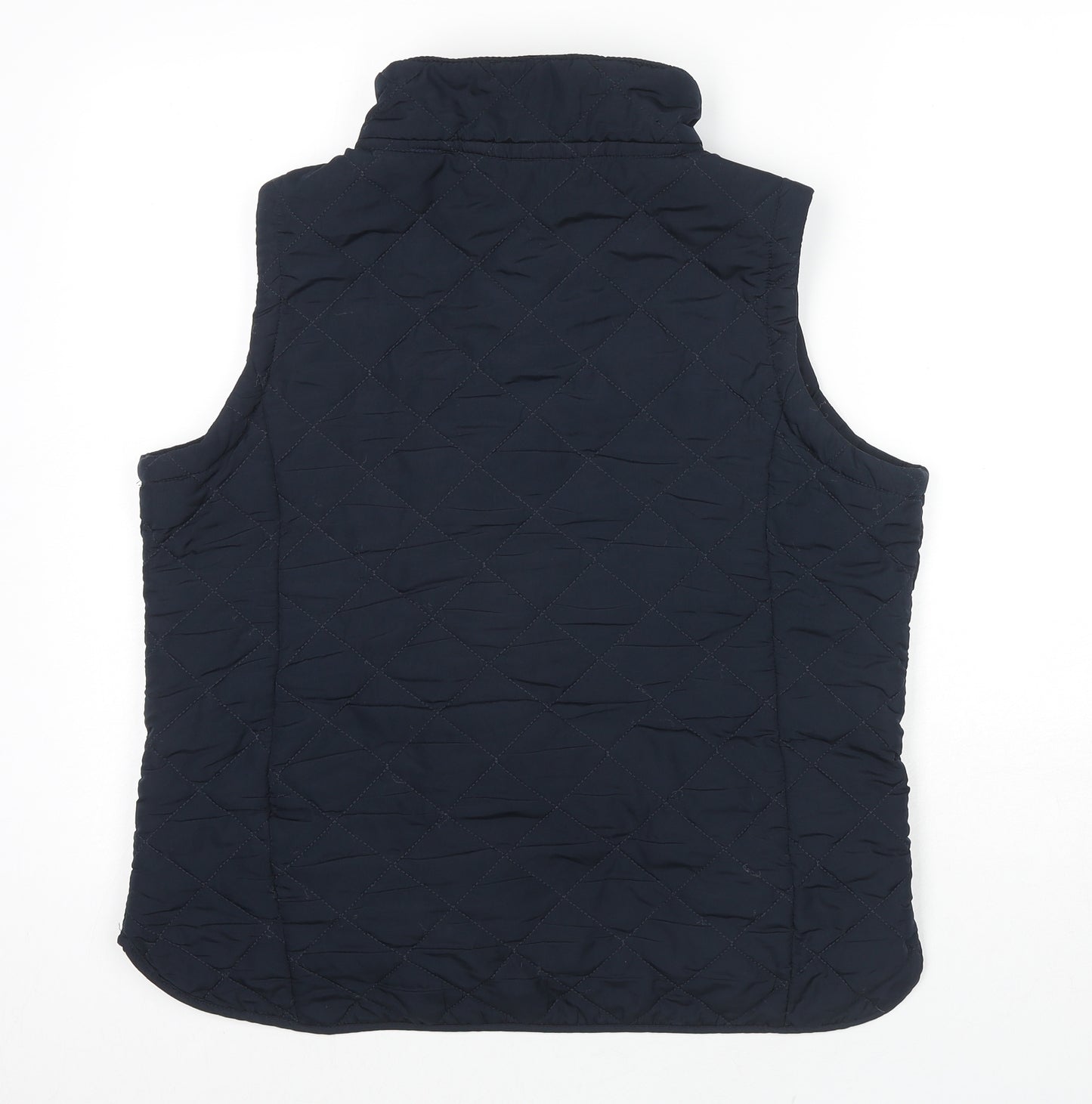 Cotton Traders Womens Blue Gilet Waistcoat Size 14 Zip