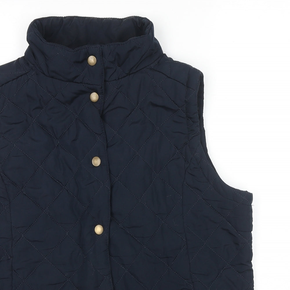 Cotton Traders Womens Blue Gilet Waistcoat Size 14 Zip