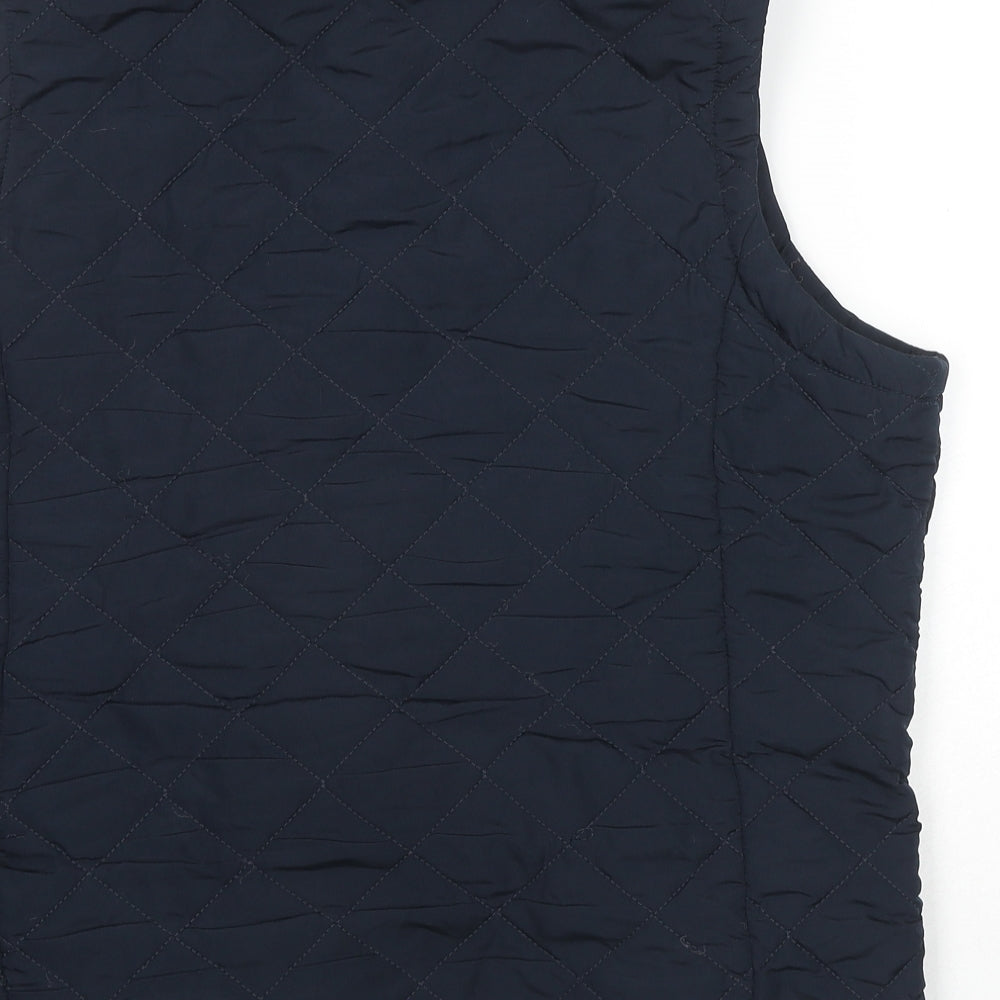 Cotton Traders Womens Blue Gilet Waistcoat Size 14 Zip