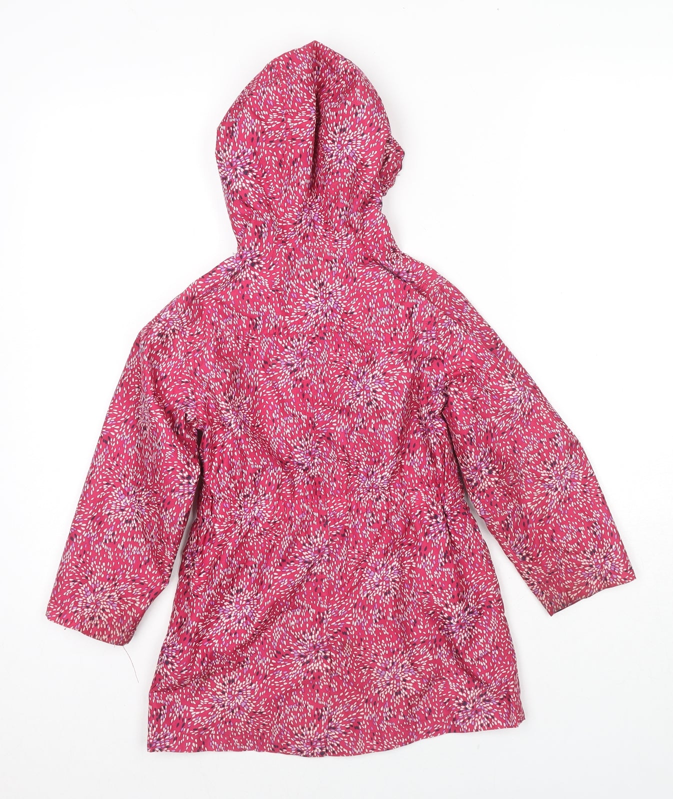 Peter Storm Girls Pink Spotted Windbreaker Coat Size 5-6 Years Zip
