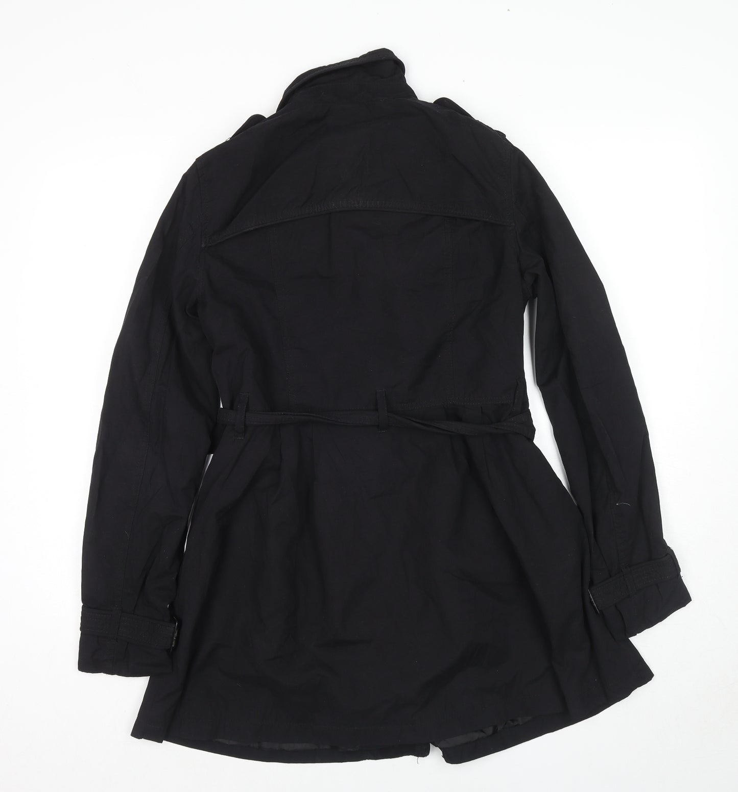 Divided by H&M Womens Black Trench Coat Coat Size 14 Zip