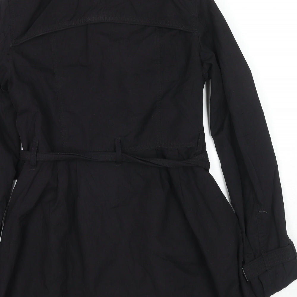 Divided by H&M Womens Black Trench Coat Coat Size 14 Zip
