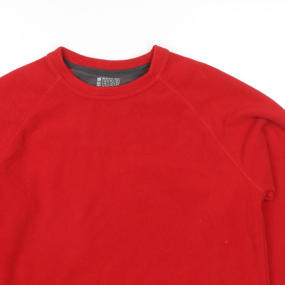 Blue Harbour Mens Red Polyester Pullover Sweatshirt Size S