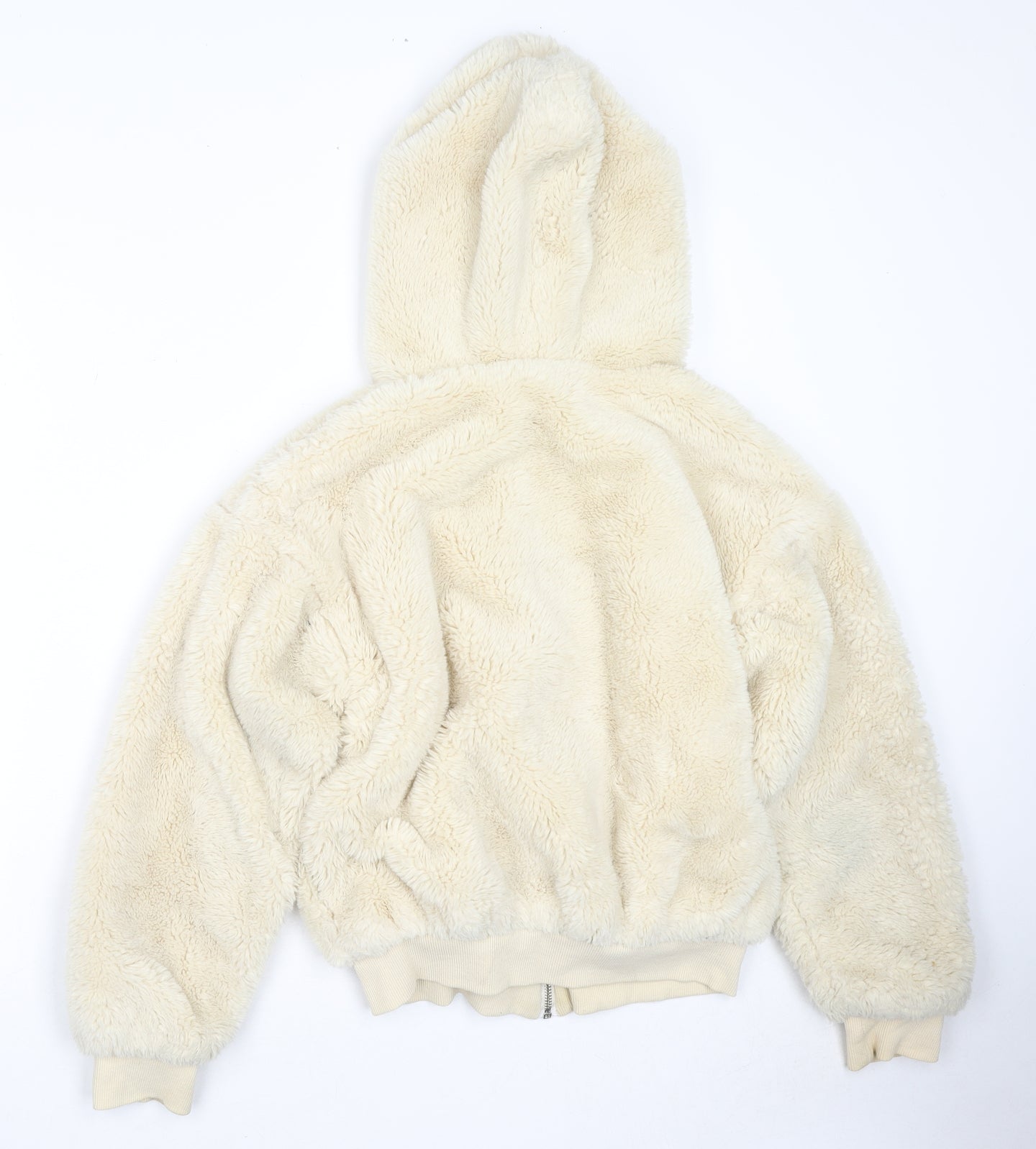 Topshop Womens Beige Jacket Size XS Zip - Size XS/S