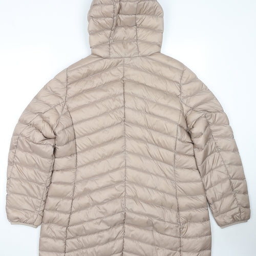Marks and Spencer Womens Beige Puffer Jacket Jacket Size 16 Zip