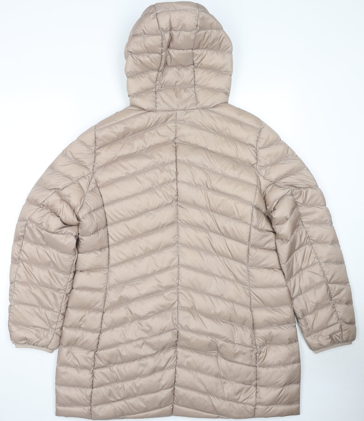 Marks and Spencer Womens Beige Puffer Jacket Jacket Size 16 Zip