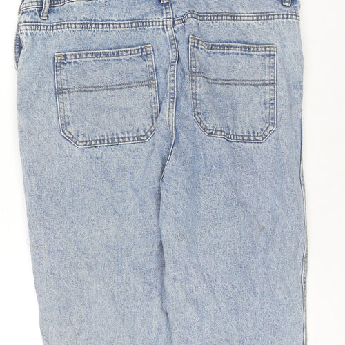 Denim & Co. Womens Blue Cotton Dungaree One-Piece Size 10 L28 in Button