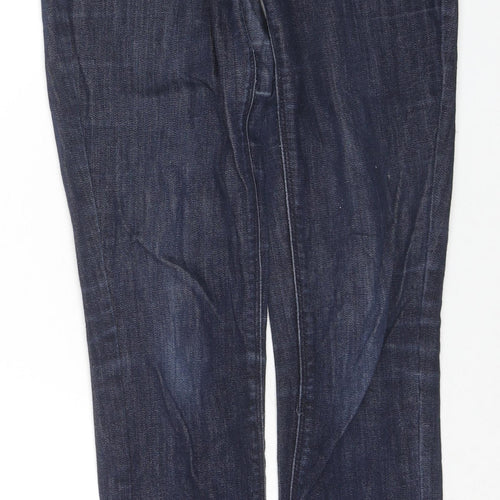 Marks and Spencer Womens Blue Cotton Jegging Jeans Size 8 L38 in Regular Zip
