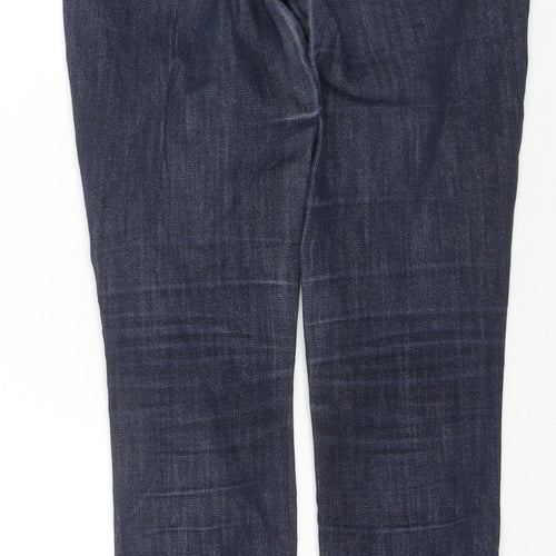 Marks and Spencer Womens Blue Cotton Jegging Jeans Size 8 L38 in Regular Zip