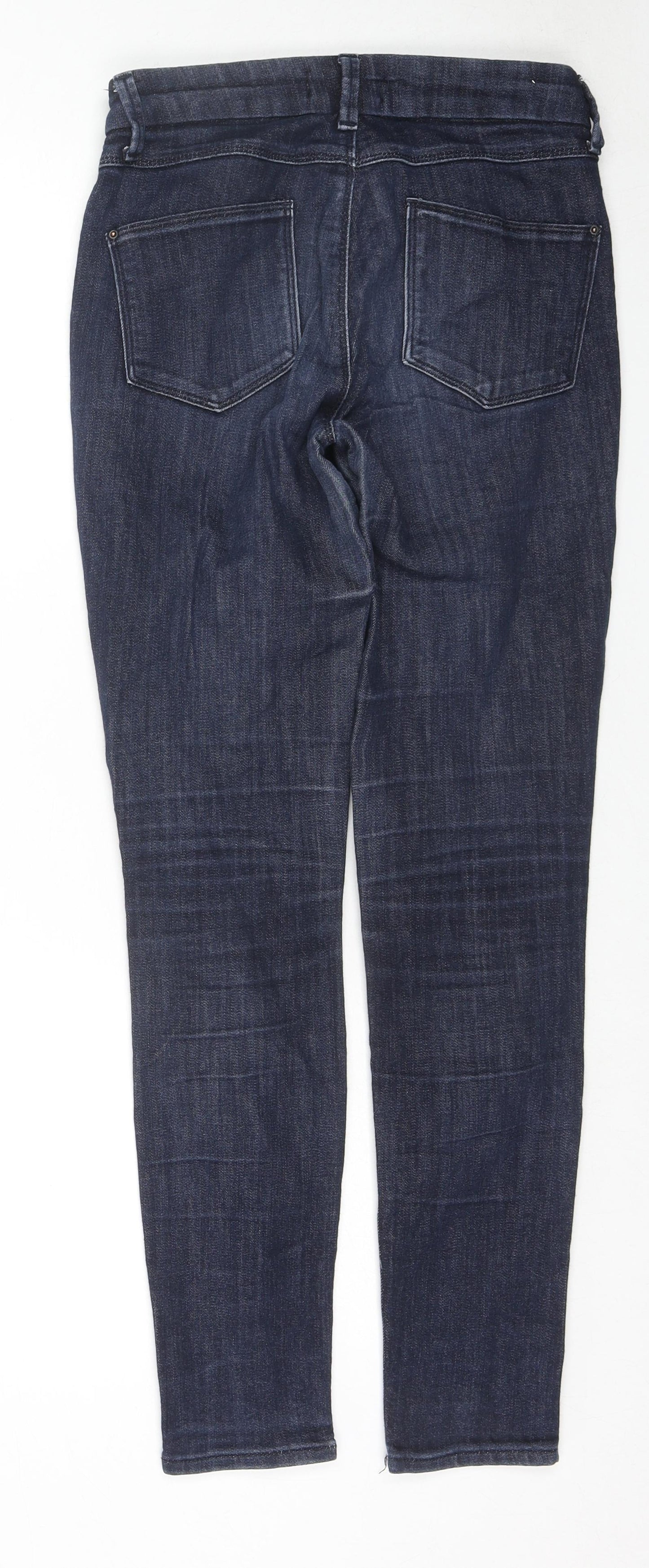 Marks and Spencer Womens Blue Cotton Jegging Jeans Size 8 L38 in Regular Zip