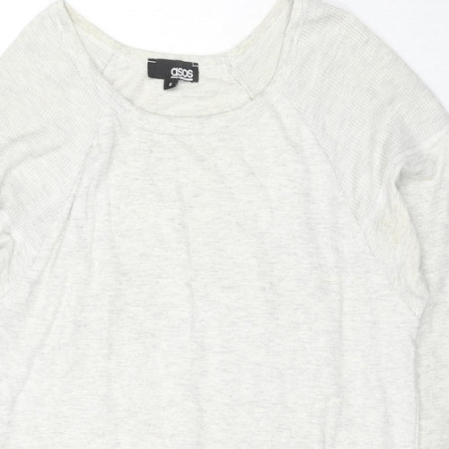 ASOS Womens Grey Cotton Pullover Sweatshirt Size 8 Pullover