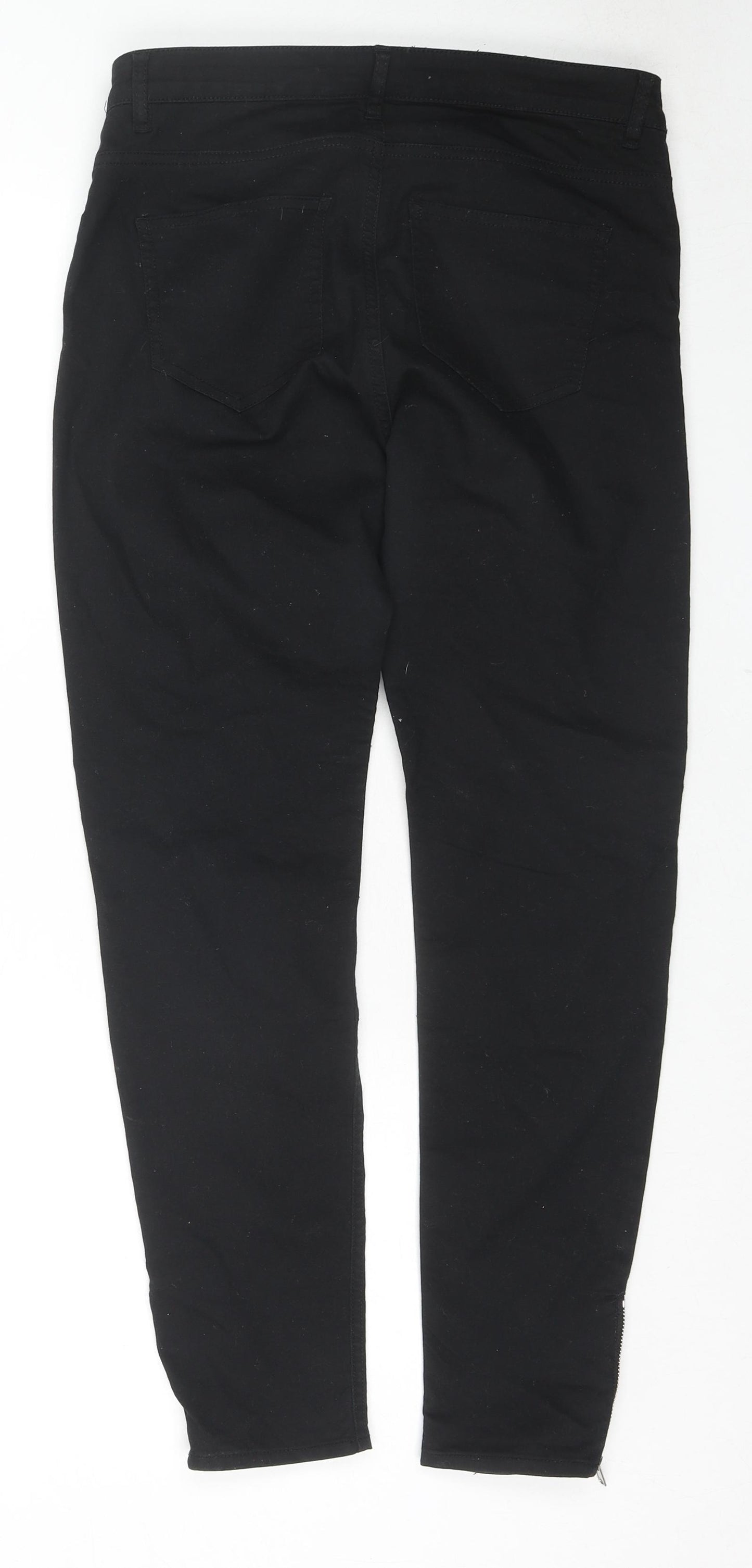 H&M Womens Blue Cotton Skinny Jeans Size 12 L27 in Regular Zip