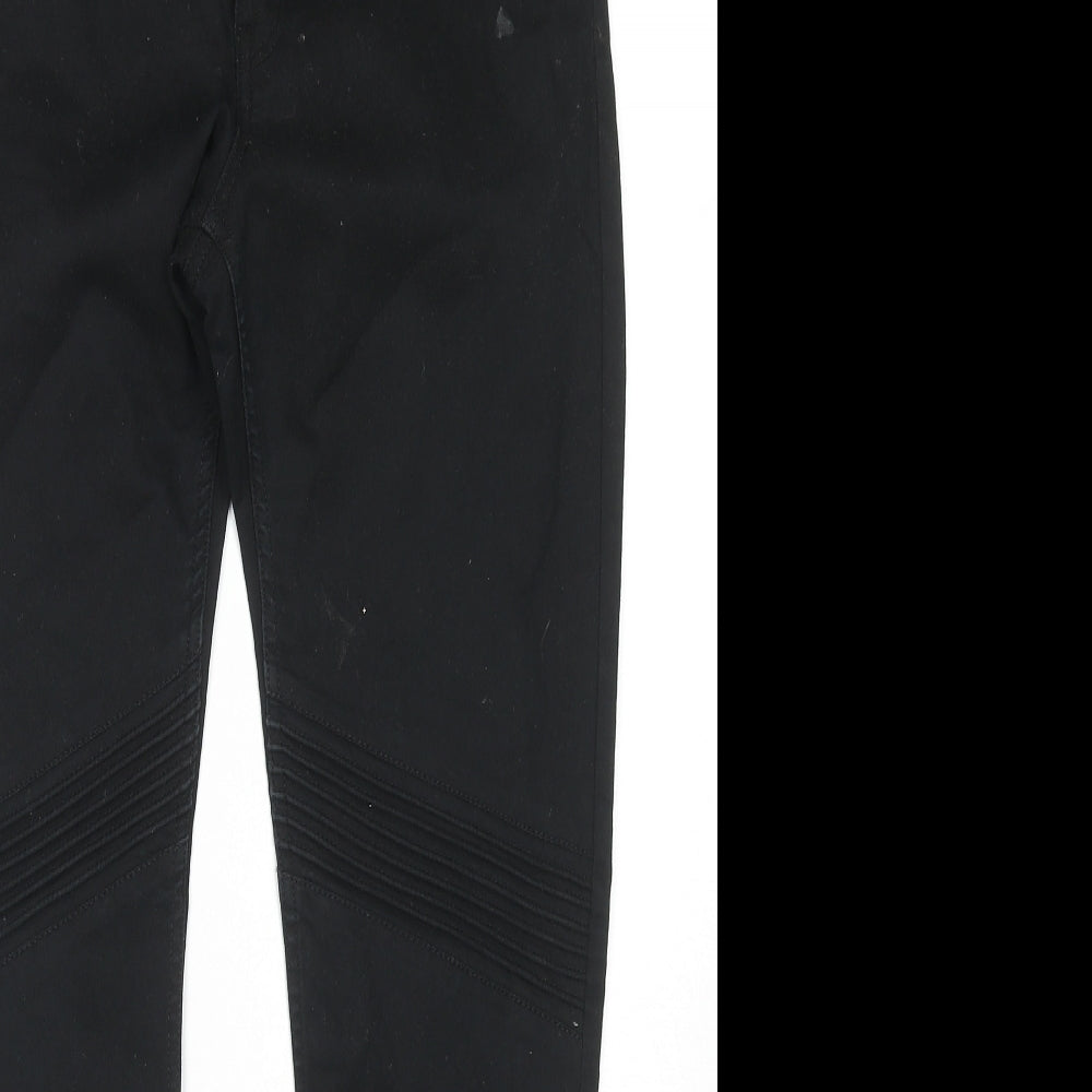 H&M Womens Blue Cotton Skinny Jeans Size 12 L27 in Regular Zip