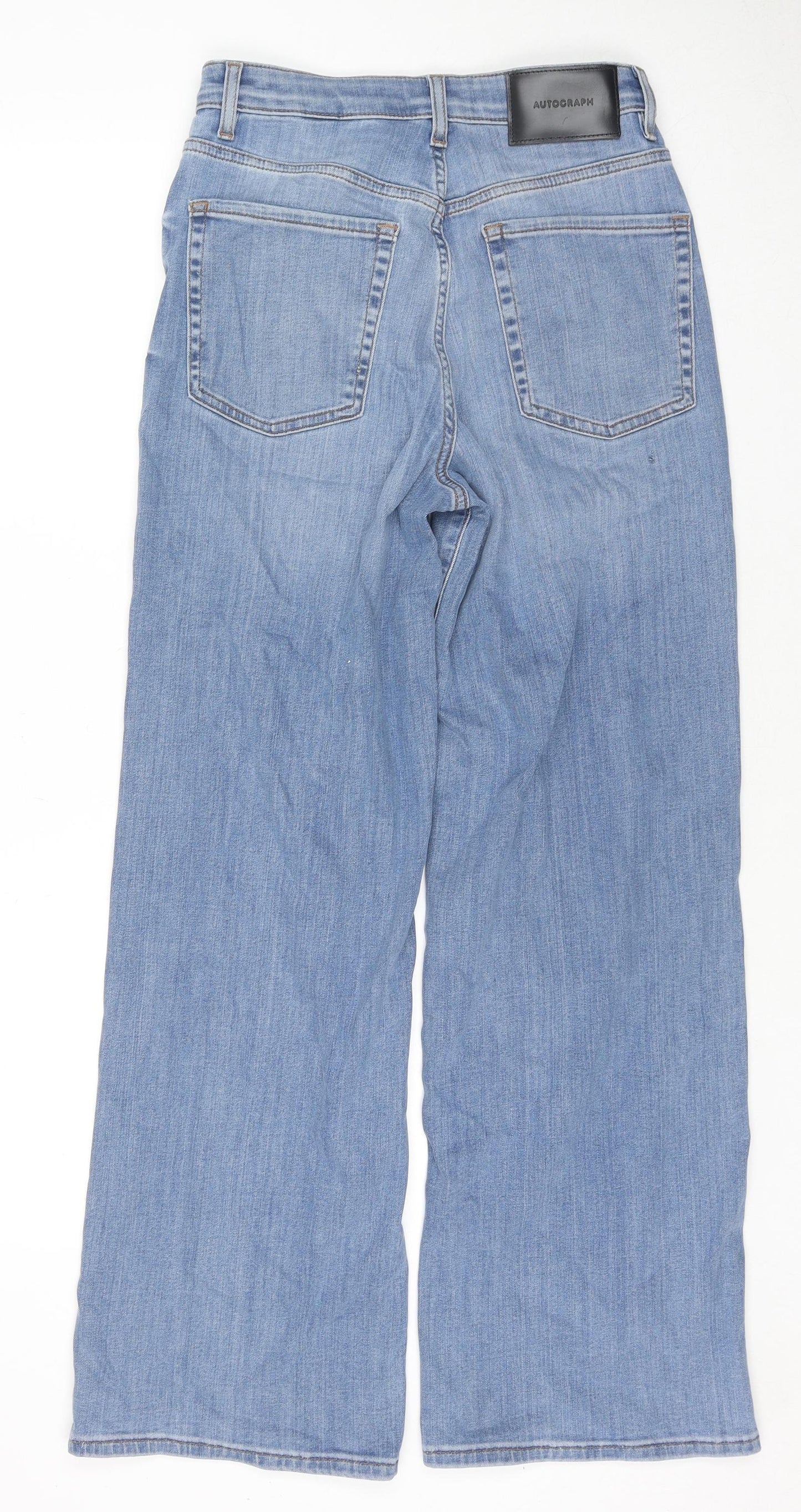 Autograph Womens Blue Cotton Bootcut Jeans Size 10 L30 in Regular Zip