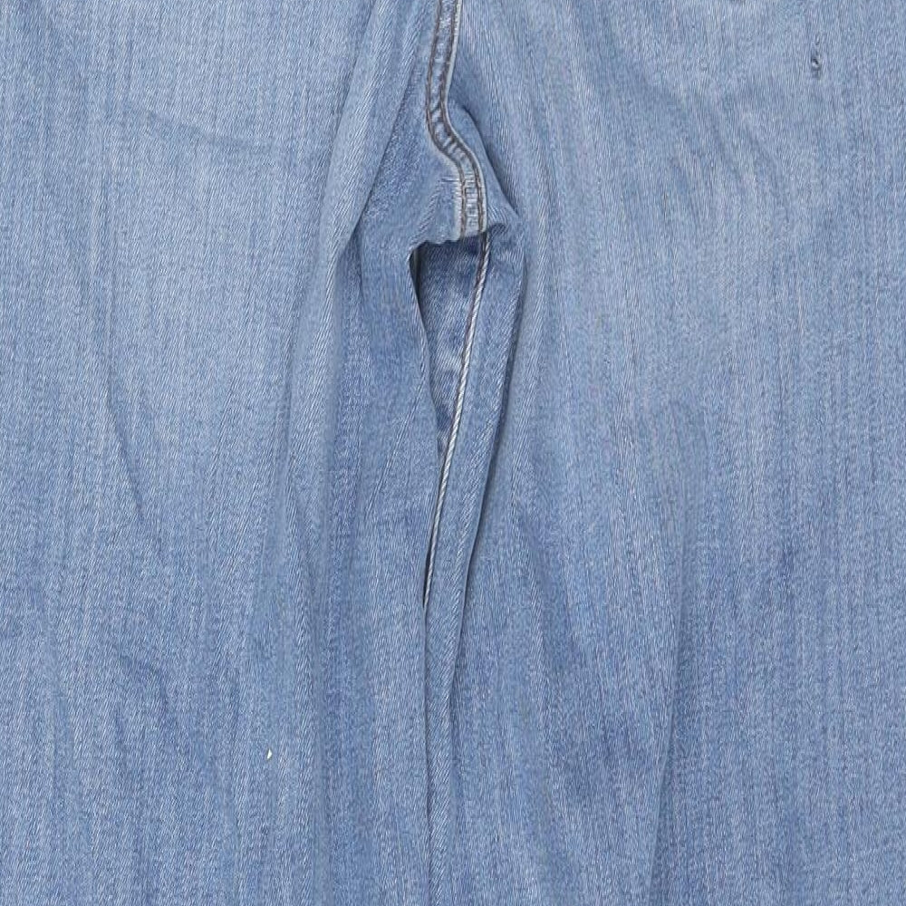 Autograph Womens Blue Cotton Bootcut Jeans Size 10 L30 in Regular Zip