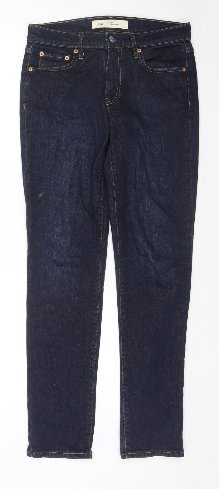 Gap Womens Blue Cotton Skinny Jeans Size 26 in L30 in Regular Zip