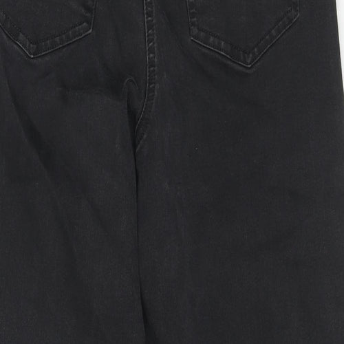 NEXT Womens Black Cotton Skinny Jeans Size 10 L21 in Regular Zip