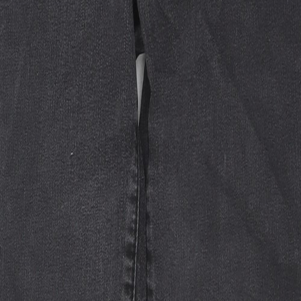 NEXT Womens Blue Cotton Bootcut Jeans Size 10 L30 in Regular Zip