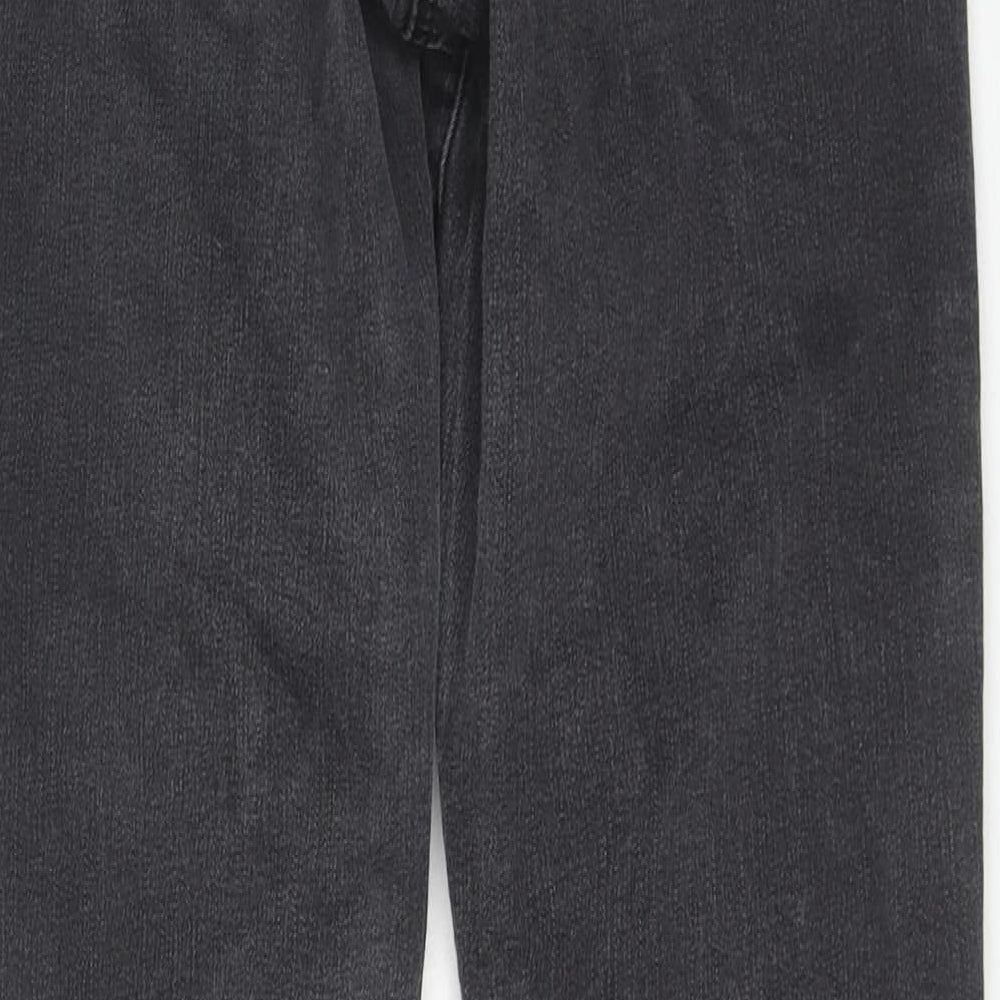 NEXT Womens Blue Cotton Bootcut Jeans Size 10 L30 in Regular Zip