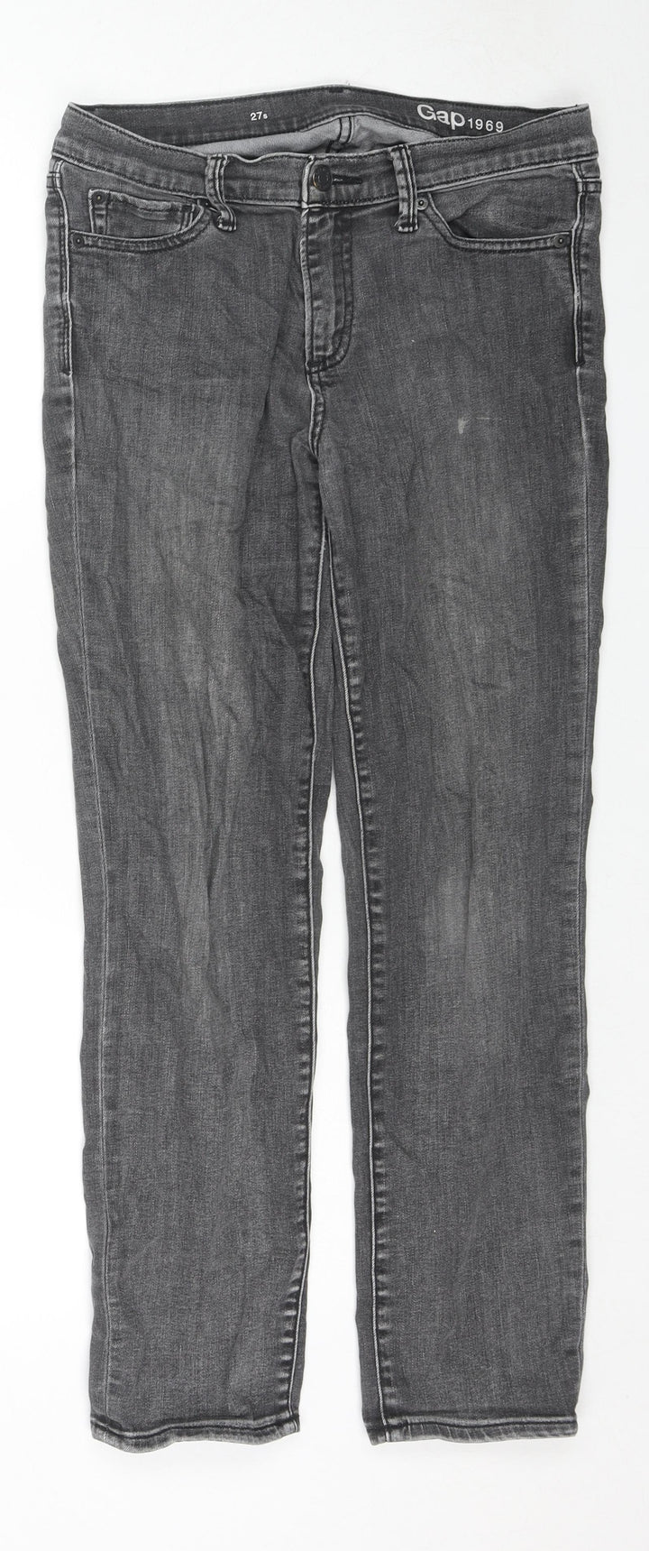 Gap Womens Grey Cotton Skinny Jeans Size 27 in L30 in Regular Zip