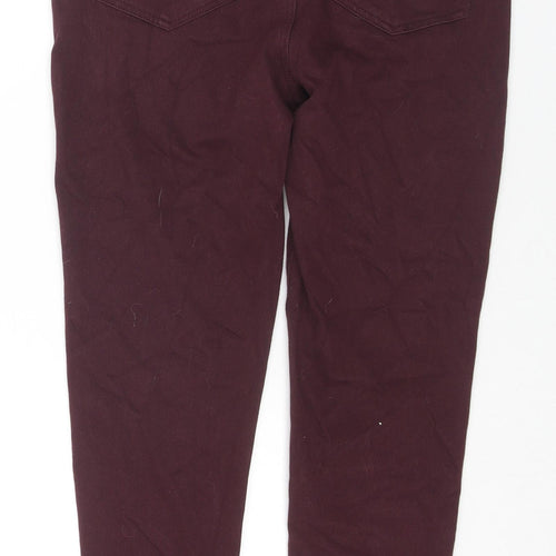 Marks and Spencer Womens Red Cotton Jegging Jeans Size 12 L26 in Regular