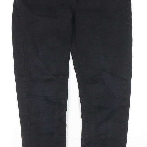 Marks and Spencer Womens Black Cotton Skinny Jeans Size 26 in L30 in Regular Zip