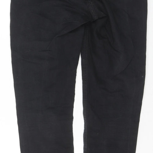 Marks and Spencer Womens Black Cotton Skinny Jeans Size 26 in L30 in Regular Zip