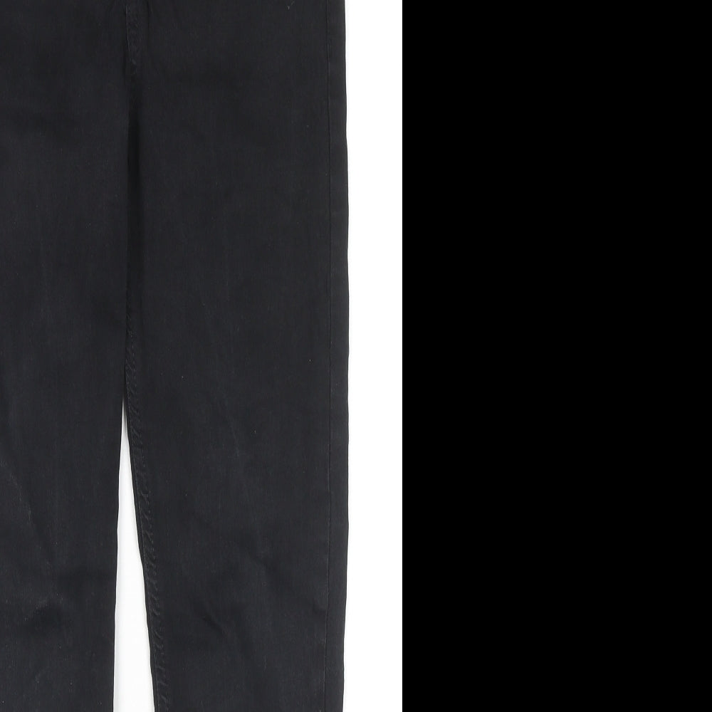 Marks and Spencer Womens Black Cotton Skinny Jeans Size 26 in L30 in Regular Zip