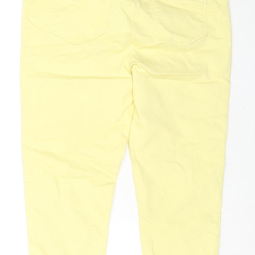 Papaya Womens Yellow Cotton Jegging Jeans Size 12 L21 in Regular