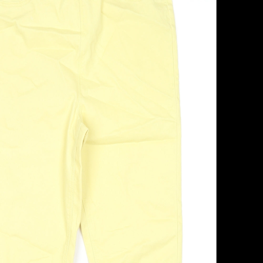 Papaya Womens Yellow Cotton Jegging Jeans Size 12 L21 in Regular