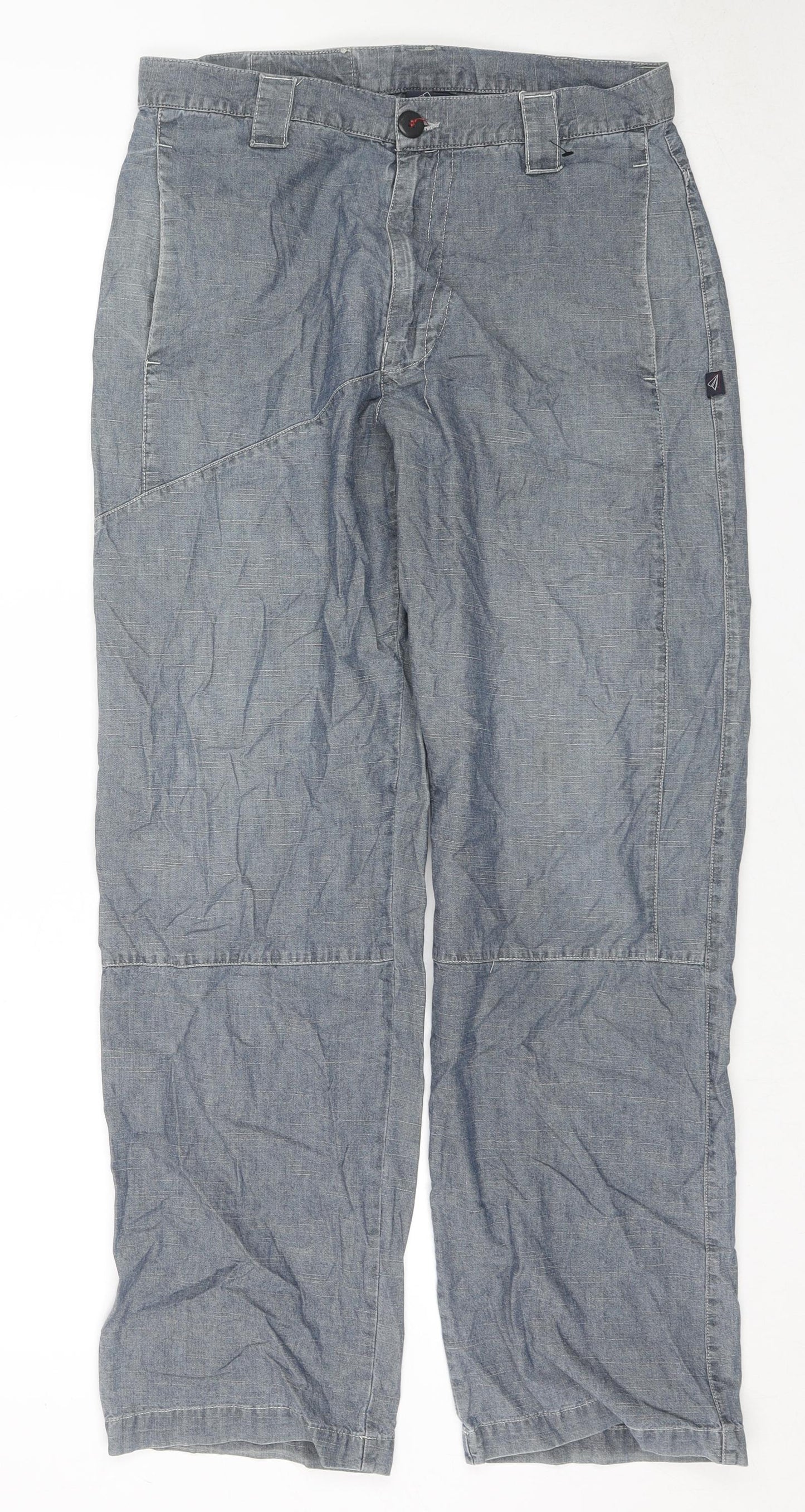 Fly Womens Blue Cotton Straight Jeans Size M L30 in Regular Zip