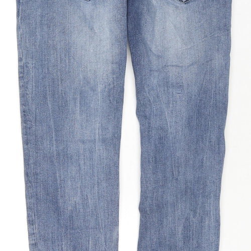 Ringspun Mens Blue Cotton Skinny Jeans Size 30 in L30 in Regular Zip